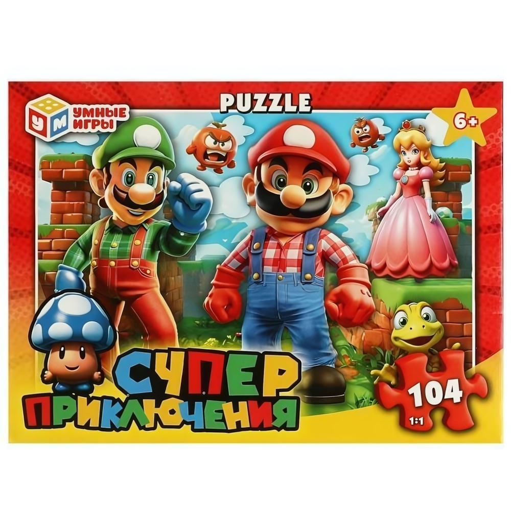 Пазл 104эл. "Суперприключения" коробка 4660254419919