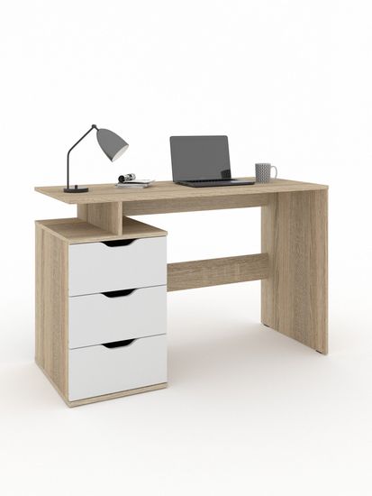 дуб сонома / белый