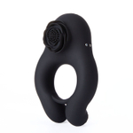 Черное эрекционное кольцо Abe с пультом ДУ