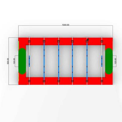Надувное футбольное поле «Кикер», 10*10*2 м