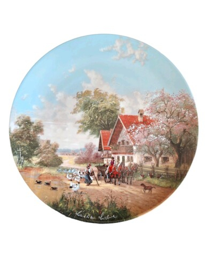 Тарелка декоративная "Дорога на рынок" Германия