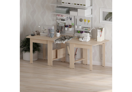 Стол деревянный Woodville раздвижной ДЕР СтК-7 дуб молочный