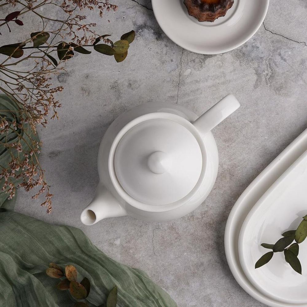 Чайник 620 мл d 12 см h13 см белый фарфор P.L. Proff Cuisine [1]