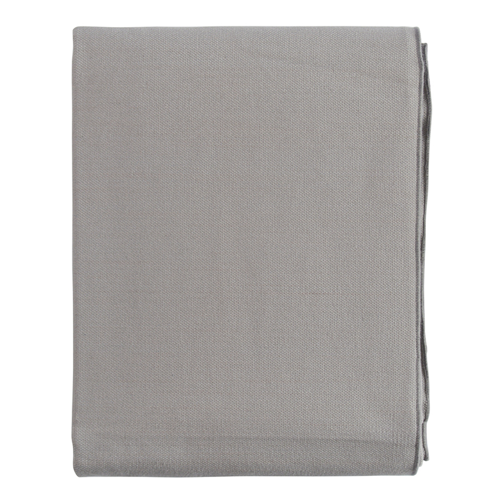 Покрывало из фактурного хлопка серого цвета с контрастным кантом из коллекции essential, 230х250 см