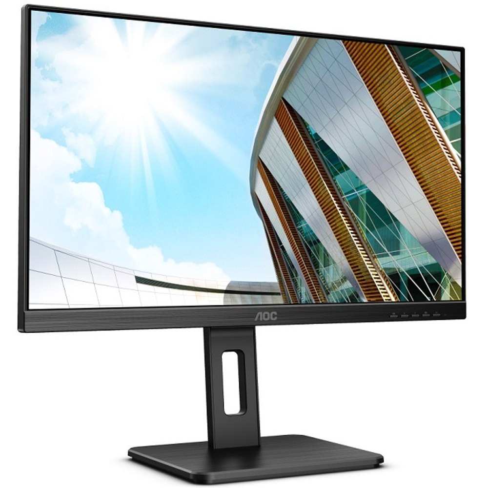 Монитор AOC TFT 23.8" 24P2Q (1920x1080, WLED, IPS, 250 кд/м2, 50M:1, 4 мс, 178°/178°, DP, DVI-D, VGA, HDMI, 4xUSB, SPK)