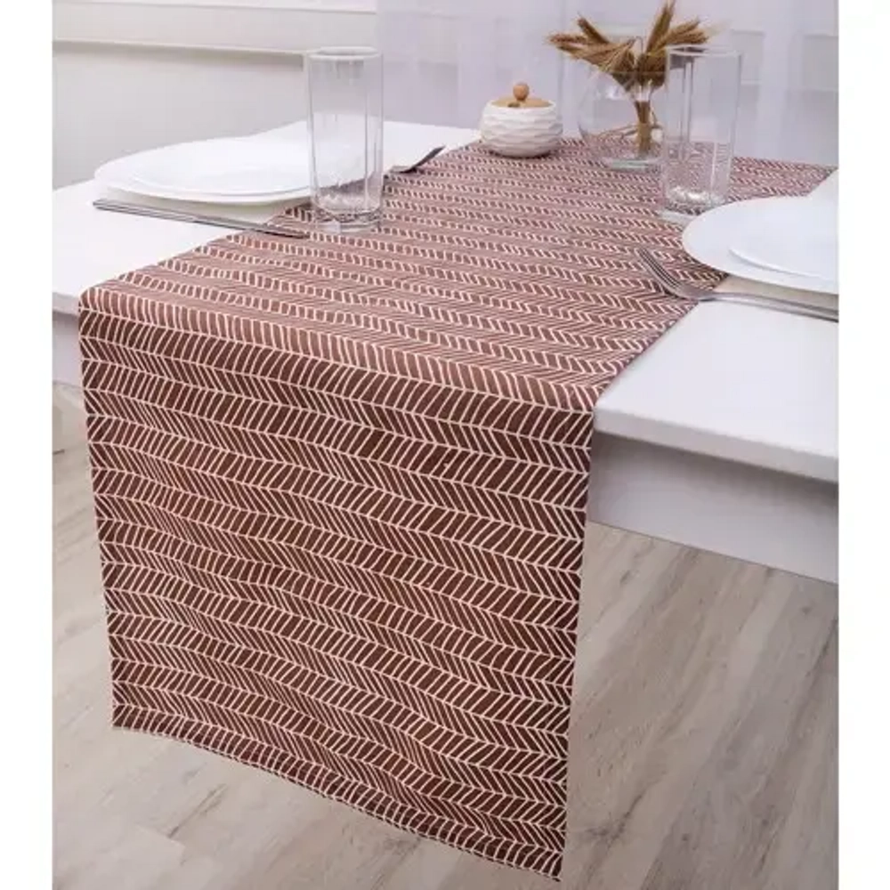 Дорожка декоративная 40х145"Радушная хозяйка (Традиция)» (Ёлочка коричневый)