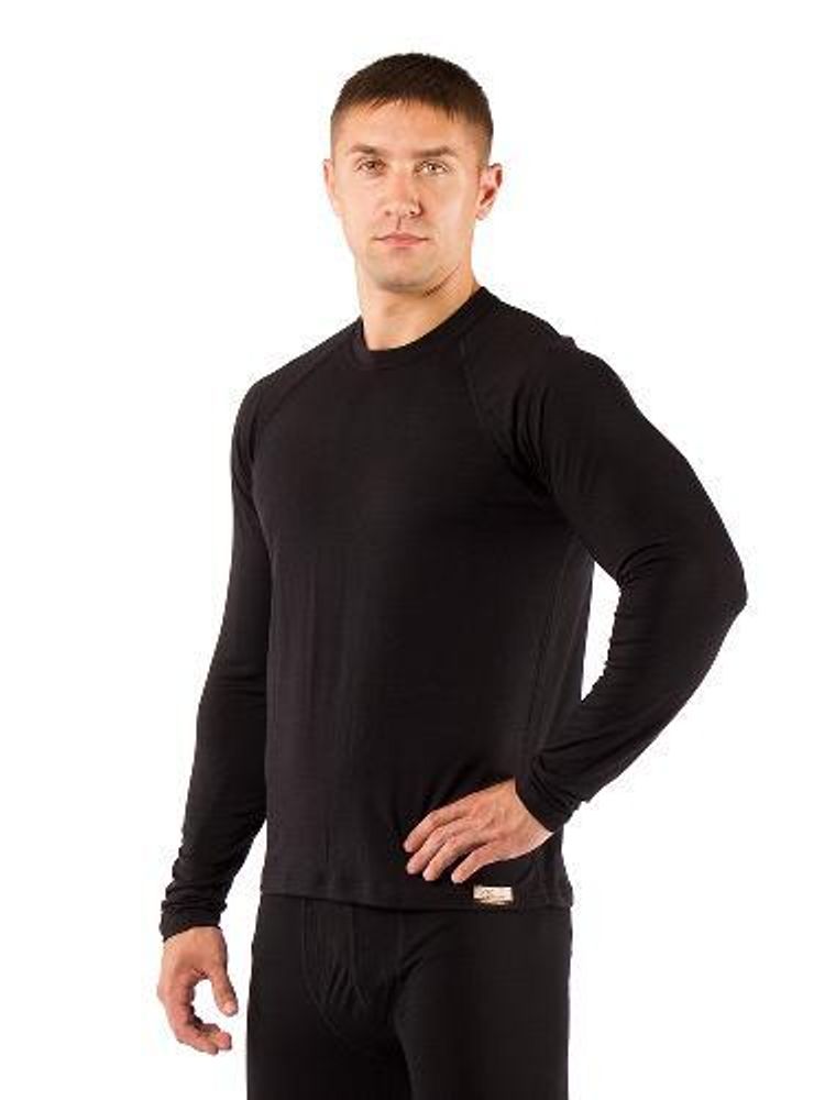 Футболка  мужская Atar/ дл. рукав/ шерсть 160/ черный/ XL, Atar9090XL