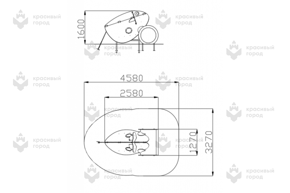 Уличный игровой комплекс Тоннель Мышка с норкой
