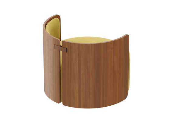 Кресло крутящееся Lagom 800 (янтарный FiberGuard, орех)