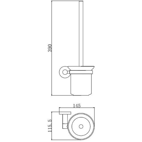 Ершик для унитаза Aquatek AQ4010CR Хром