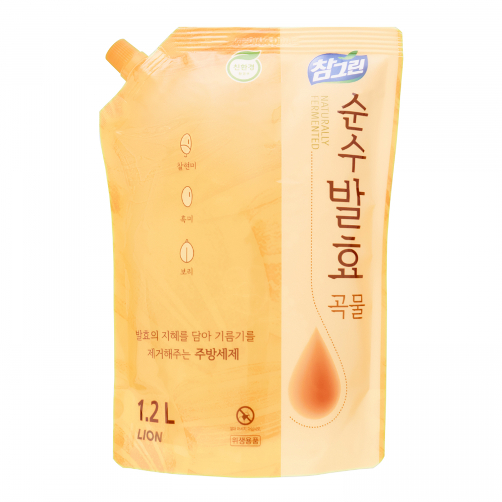LION CHARMGREEN Pure Fermentation Grain Refill Средство для мытья посуды, овощей и фруктов "CHARMGREEN Pure Fermentation" 5 злаков