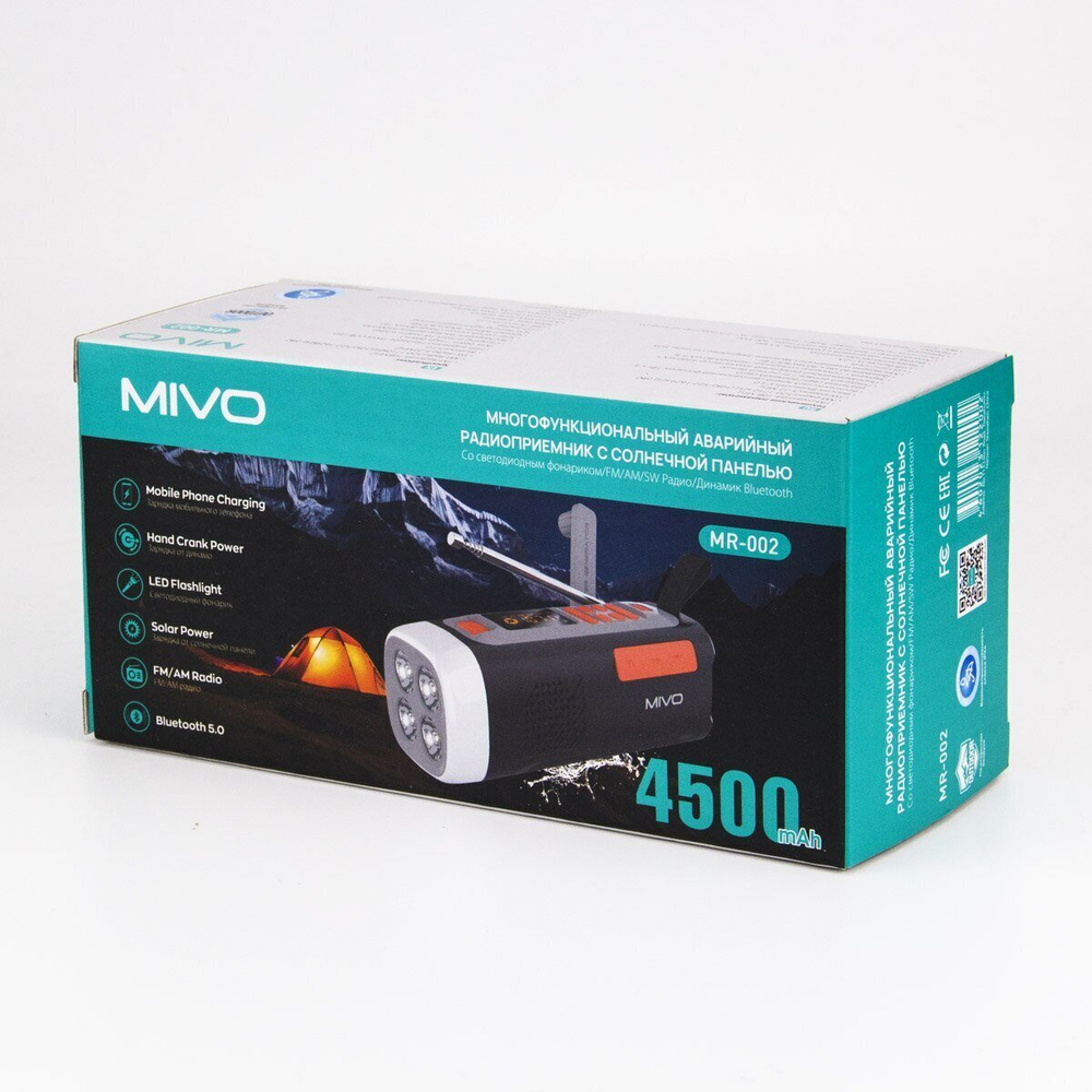 Радиоприемник Mivo MR-002 USB +Solar Power