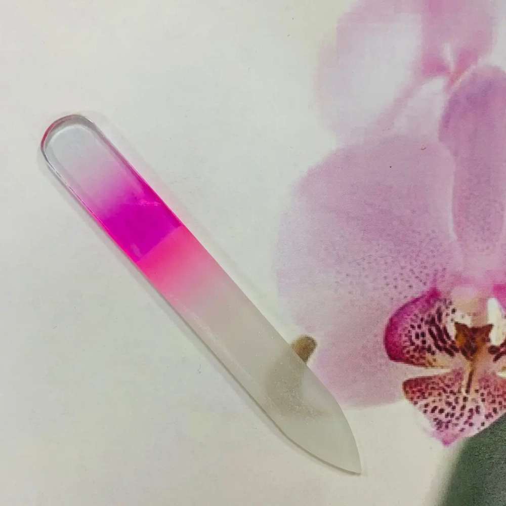 Пилка для ногтей стеклянная на блистере «Ultramarine», двухцветная, 9см