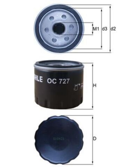 MAHLE - OC727-MAH - Oil Filter - Povrat artikla narucenog iz Njemacke nije moguc.