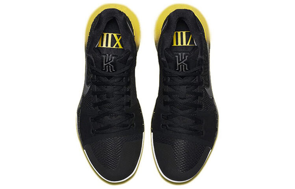 Black and yellow kyrie 3 on sale