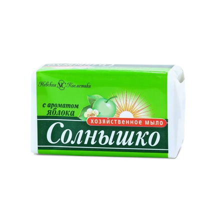 Мыло хозяйственное Солнышко с ароматом яблока 140 гр