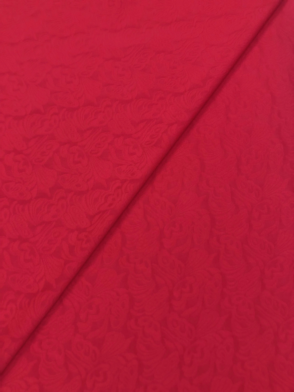 Ткань Жаккард стрейч красный,  арт. 327134