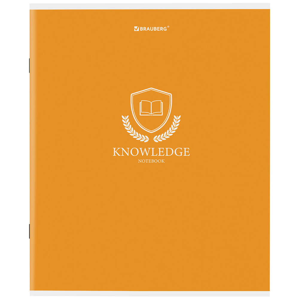 Тетрадь А5, 80 л., BRAUBERG, скоба, клетка, обложка картон, "Knowledge", 404409