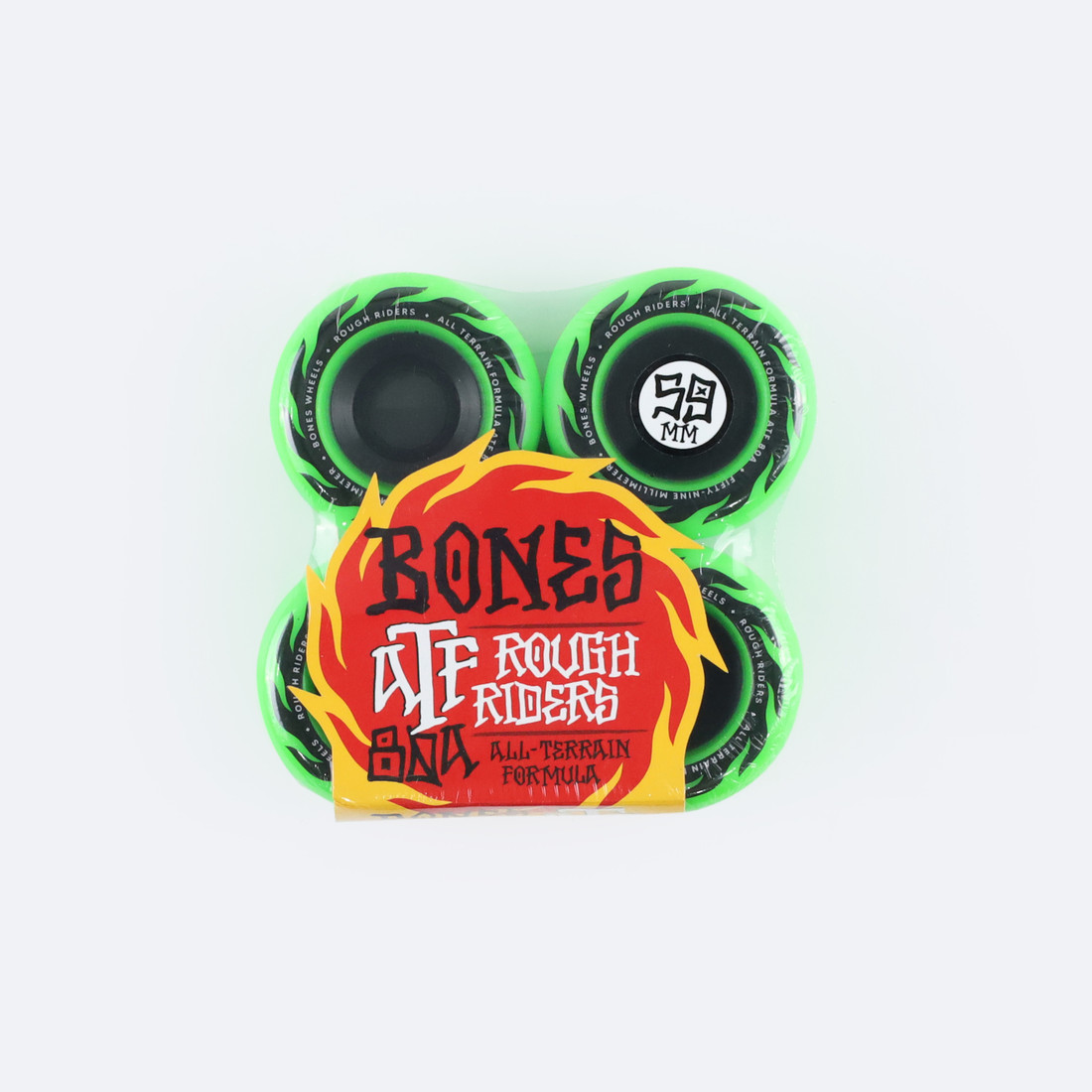 Купить Колеса Bones Terrain Formula Rough Riders (green) 80A