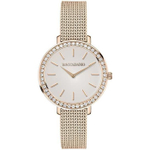 Часы Boccadamo Focus Rosegold FC003 BW/RG с минеральным стеклом, кристаллами Swarovski