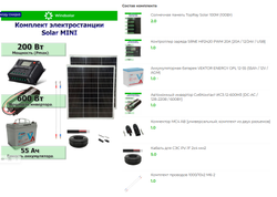 Солнечной электростанция. Комплект солнечной электростанции, солнечная панель 200 Вт / Инвертор 600 Вт от компании Windsolar