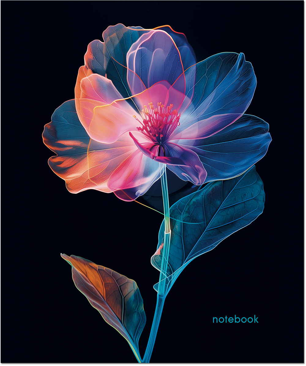 Тетрадь общая 48л.,  "Цветы"