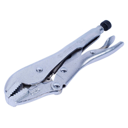 KING TONY (6031-07) Зажим с фиксатором 185 мм, с прямыми губками