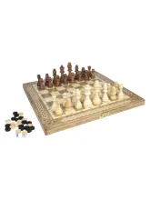Шахматы + Шашки + Нарды 3 в 1 "Амбассадор 1", 40 см, ясень, Partida