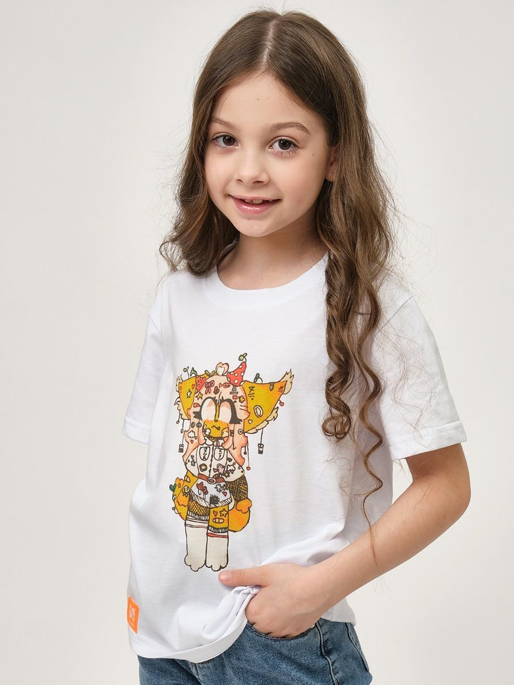 Детская футболка с принтом Gold (Размер: 140-146) (Цвет: белый)