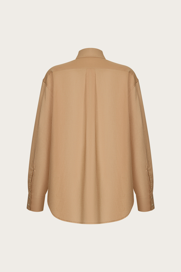 БЛУЗА ИЗ БЕЖЕВОГО ХЛОПКА