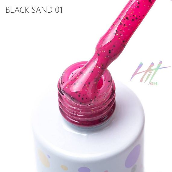 ГЕЛЬ-ЛАК BLACK SAND №01 ТМ &quot;HIT GEL&quot;, 9 МЛ