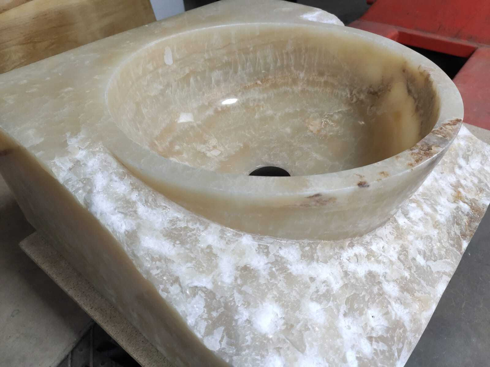 Раковина из оникса Kotak baskom Yellow KBS-61007 50*50*22