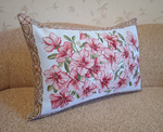 Декоративная гобеленовая наволочка для интерьерной подушки Азалия 68х47