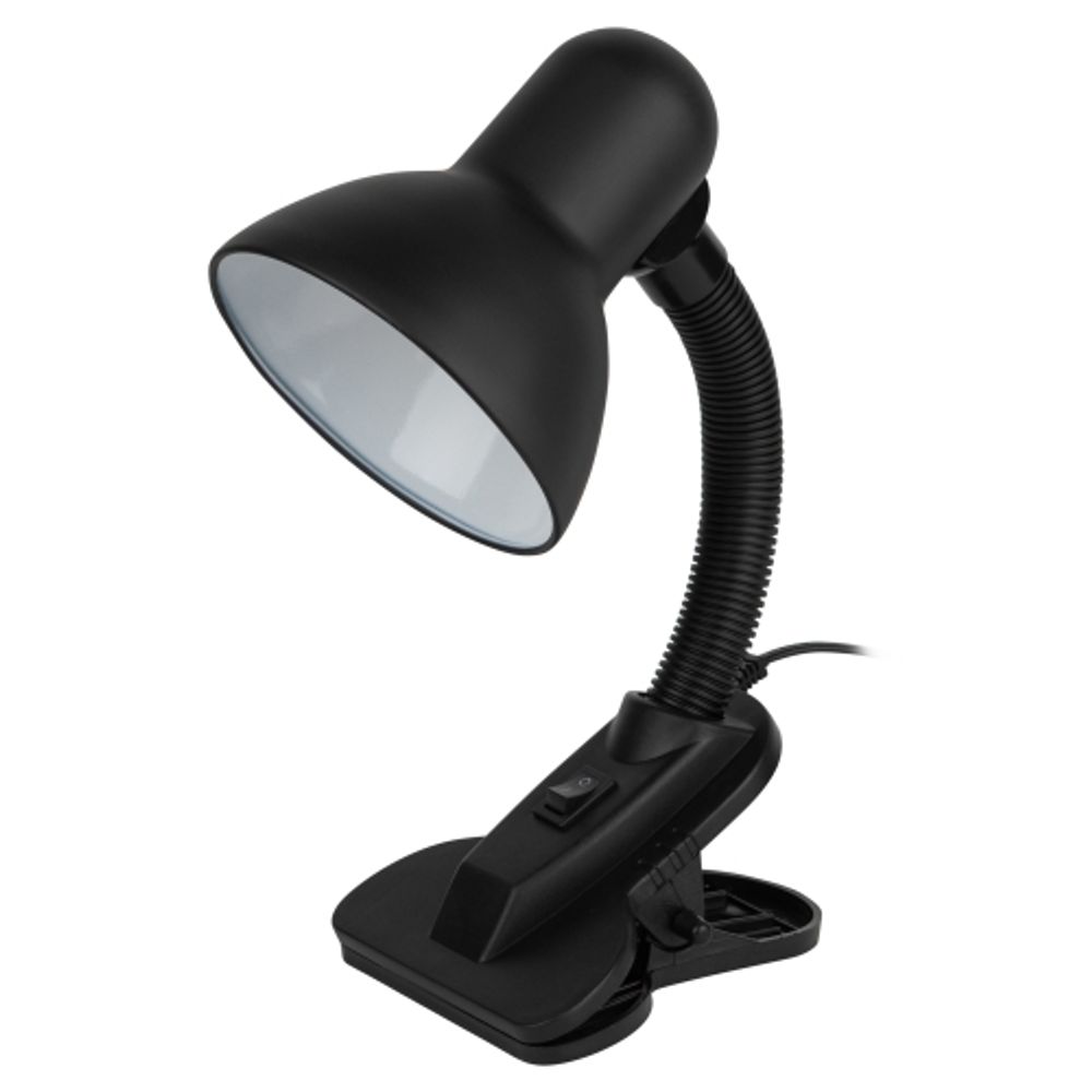 Настольный светильник ЭРА N-102-E27-40W-BK на прищепке черный матовый