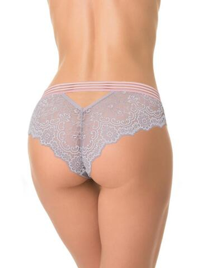 Соблазнительные кружевные трусики-бразилиана (Размер: XL) (Цвет: бежевый)