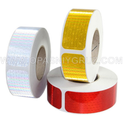 Жёлтая светоотражающая лента 104R для цистерны