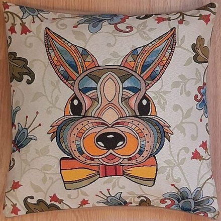 Гобеленовая наволочка "D. МОЗАИКА ЗАЯЦ", Россия.