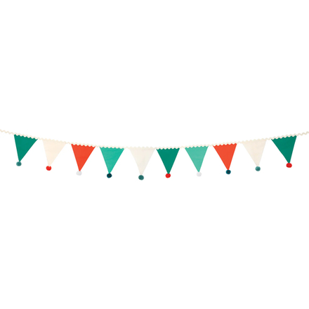 Гирлянда новогодняя текстильная с помпонами 1,8 м