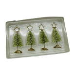 Набор подставок для открыток/визиток 4 шт Ёлки