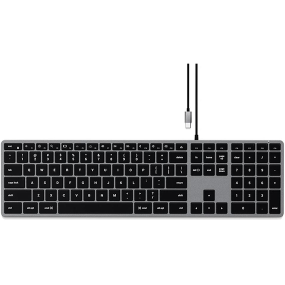 Клавиатура проводная Satechi Slim W3 (ST-UCSW3M-RU) серый космос
