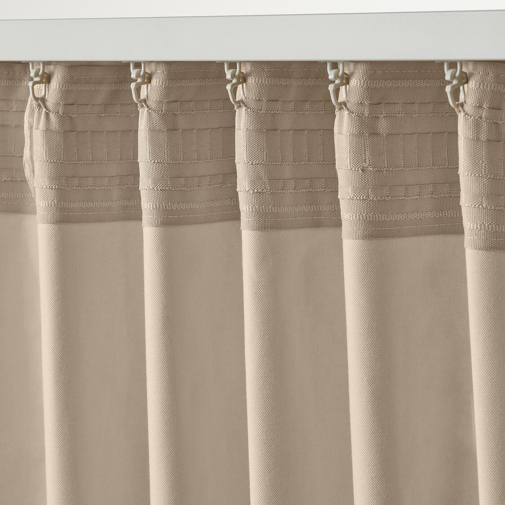 IKEA SANELA  (ИКЕА САНЕЛА)  -  Штора, 2 шт, на ленте/светло-бежевый, 140x300 см