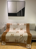 Коричневый плед H Hermes