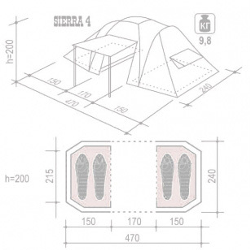 Палатка INDIANA SIERRA 4