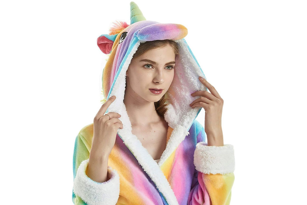 Халат Кигуруми FunFur Единорог Пегас Радужный M