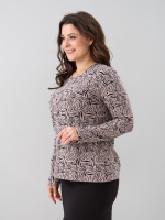 Лонгслив ЛНкл-081/бежевый-зебра