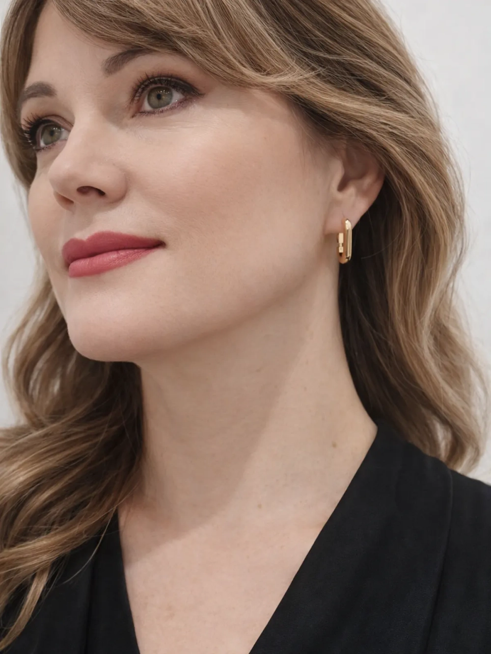 Серьги Xuping «Квадратные конго» Gold 18K