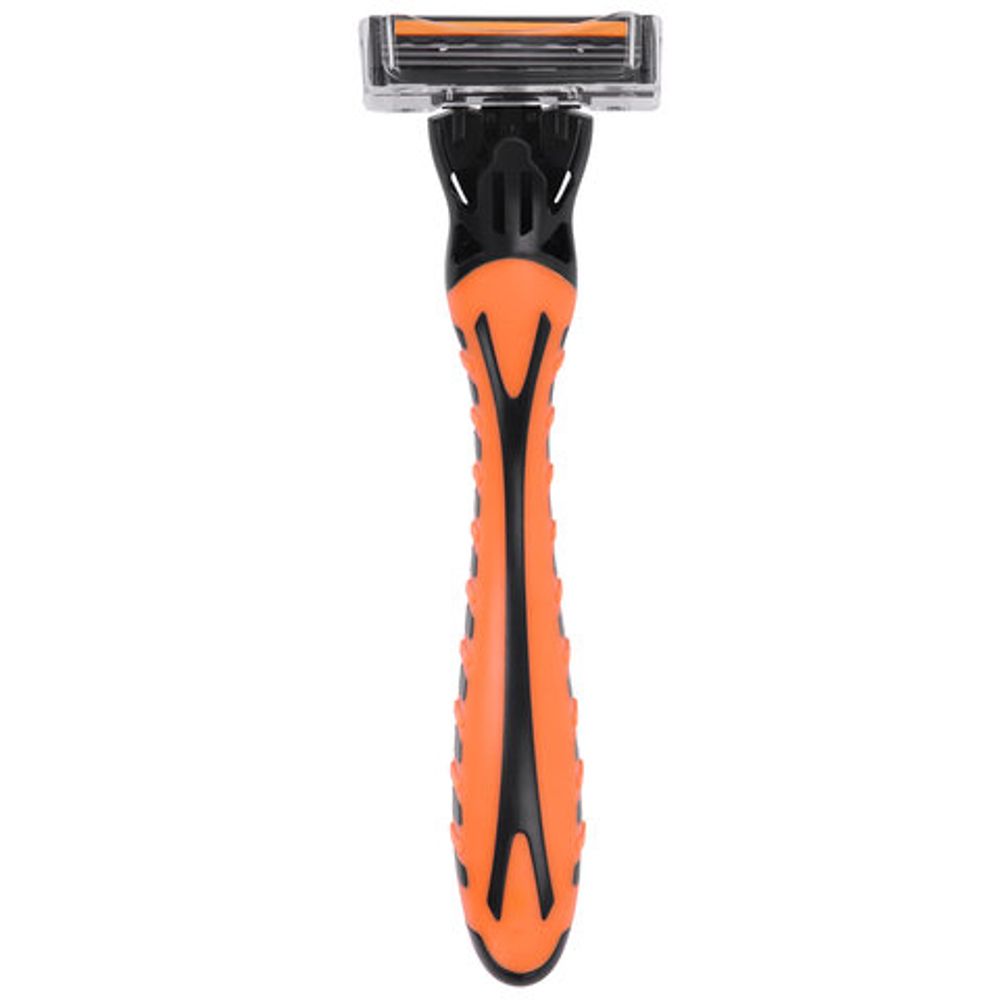 Бритвенный станок многоразовый мужcкой, 3 лезвия, 11 кассет, оранжевый, X-ONE (ИКС-УАН), 700023