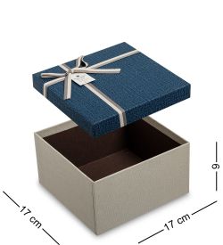 WG-58/1-A Коробка подарочная «Квадрат» цв.бел./син.