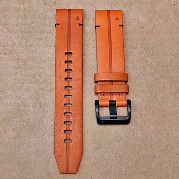 Ремешок кожа / замша 22 мм для Garmin Fenix 7 / 6 / 5, Forerunner 935 / 945 / 955, instinct, instinct 2, Epix Gen 2 быстросъемный черная пряжка (Коричневый)