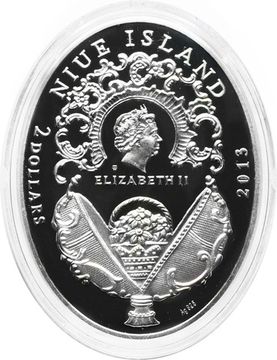 2 доллара 2013 Ниуэ «Яйца Фаберже - Московский Кремль»